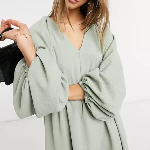 Textured Mini Smock Dress - Picture 3 of 4